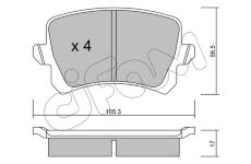 Sada brzdových platničiek kotúčovej brzdy CIFAM 822-806-0