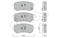 Sada brzdových platničiek kotúčovej brzdy CIFAM 822-815-0