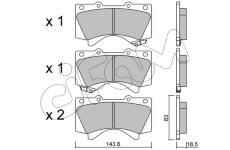 Sada brzdových destiček, kotoučová brzda CIFAM 822-821-0