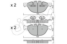 Sada brzdových destiček, kotoučová brzda CIFAM 822-823-0