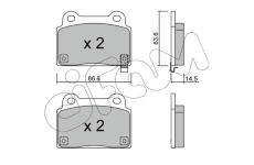 Sada brzdových destiček, kotoučová brzda CIFAM 822-826-0