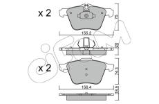 Sada brzdových destiček, kotoučová brzda CIFAM 822-835-0
