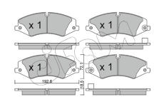 Sada brzdových destiček, kotoučová brzda CIFAM 822-836-6