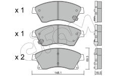 Sada brzdových destiček, kotoučová brzda CIFAM 822-838-0