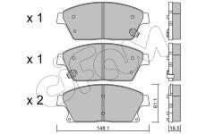 Sada brzdových destiček, kotoučová brzda CIFAM 822-839-0