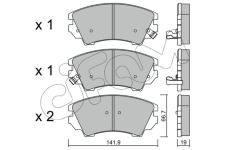 Sada brzdových platničiek kotúčovej brzdy CIFAM 822-842-0