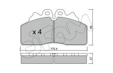 Sada brzdových destiček, kotoučová brzda CIFAM 822-850-0