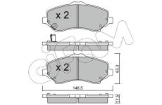 Sada brzdových platničiek kotúčovej brzdy CIFAM 822-862-0