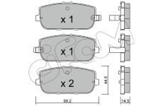 Sada brzdových platničiek kotúčovej brzdy CIFAM 822-871-0