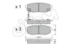 Sada brzdových destiček, kotoučová brzda CIFAM 822-875-0