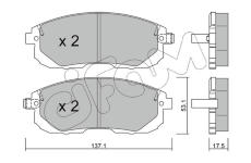 Sada brzdových destiček, kotoučová brzda CIFAM 822-876-1