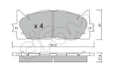 Sada brzdových destiček, kotoučová brzda CIFAM 822-882-0