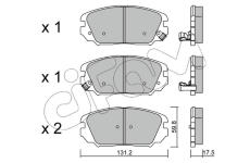 Sada brzdových platničiek kotúčovej brzdy CIFAM 822-885-0
