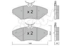 Sada brzdových destiček, kotoučová brzda CIFAM 822-887-0