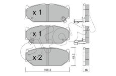 Sada brzdových platničiek kotúčovej brzdy CIFAM 822-897-0