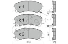 Sada brzdových destiček, kotoučová brzda CIFAM 822-902-0
