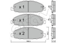 Sada brzdových destiček, kotoučová brzda CIFAM 822-904-0