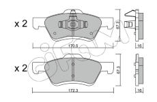 Sada brzdových destiček, kotoučová brzda CIFAM 822-906-0