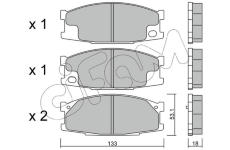 Sada brzdových destiček, kotoučová brzda CIFAM 822-909-0