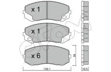 Sada brzdových destiček, kotoučová brzda CIFAM 822-910-0