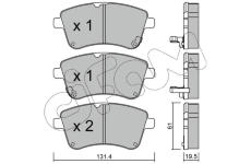 Sada brzdových destiček, kotoučová brzda CIFAM 822-913-0
