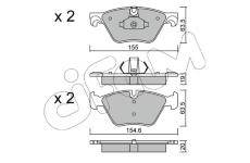 Sada brzdových destiček, kotoučová brzda CIFAM 822-917-0