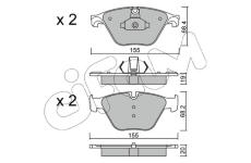 Sada brzdových destiček, kotoučová brzda CIFAM 822-918-0