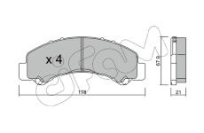 Sada brzdových destiček, kotoučová brzda CIFAM 822-922-0