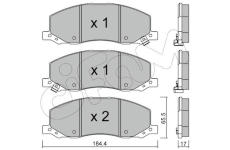 Sada brzdových destiček, kotoučová brzda CIFAM 822-923-0
