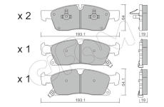Sada brzdových destiček, kotoučová brzda CIFAM 822-927-0