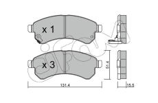 Sada brzdových platničiek kotúčovej brzdy CIFAM 822-931-0