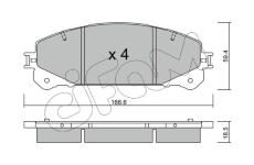 Sada brzdových destiček, kotoučová brzda CIFAM 822-938-1