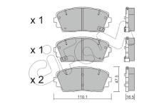 Sada brzdových destiček, kotoučová brzda CIFAM 822-941-0