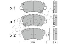 Sada brzdových platničiek kotúčovej brzdy CIFAM 822-944-0