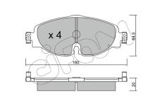 Sada brzdových platničiek kotúčovej brzdy CIFAM 822-950-0