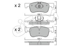 Sada brzdových destiček, kotoučová brzda CIFAM 822-959-0