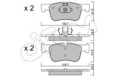 Sada brzdových destiček, kotoučová brzda CIFAM 822-960-0