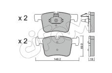 Sada brzdových destiček, kotoučová brzda CIFAM 822-961-0