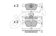 Sada brzdových destiček, kotoučová brzda CIFAM 822-962-0