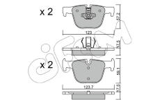 Sada brzdových destiček, kotoučová brzda CIFAM 822-963-0