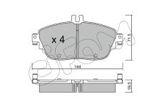 Sada brzdových destiček, kotoučová brzda CIFAM 822-965-0