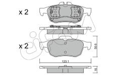 Sada brzdových destiček, kotoučová brzda CIFAM 822-974-0