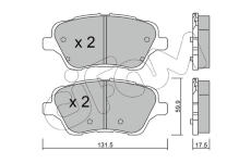 Sada brzdových platničiek kotúčovej brzdy CIFAM 822-976-0