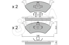 Sada brzdových destiček, kotoučová brzda CIFAM 822-978-0