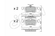 Sada brzdových platničiek kotúčovej brzdy CIFAM 822-986-0