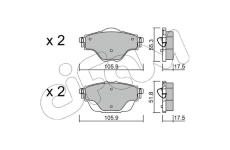 Sada brzdových platničiek kotúčovej brzdy CIFAM 822-988-0