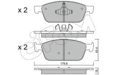 Sada brzdových destiček, kotoučová brzda CIFAM 822-989-0