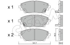 Sada brzdových destiček, kotoučová brzda CIFAM 822-992-0