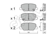 Sada brzdových destiček, kotoučová brzda CIFAM 822-995-0