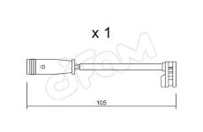 Vystrazny kontakt, opotrebeni oblozeni CIFAM SU.313